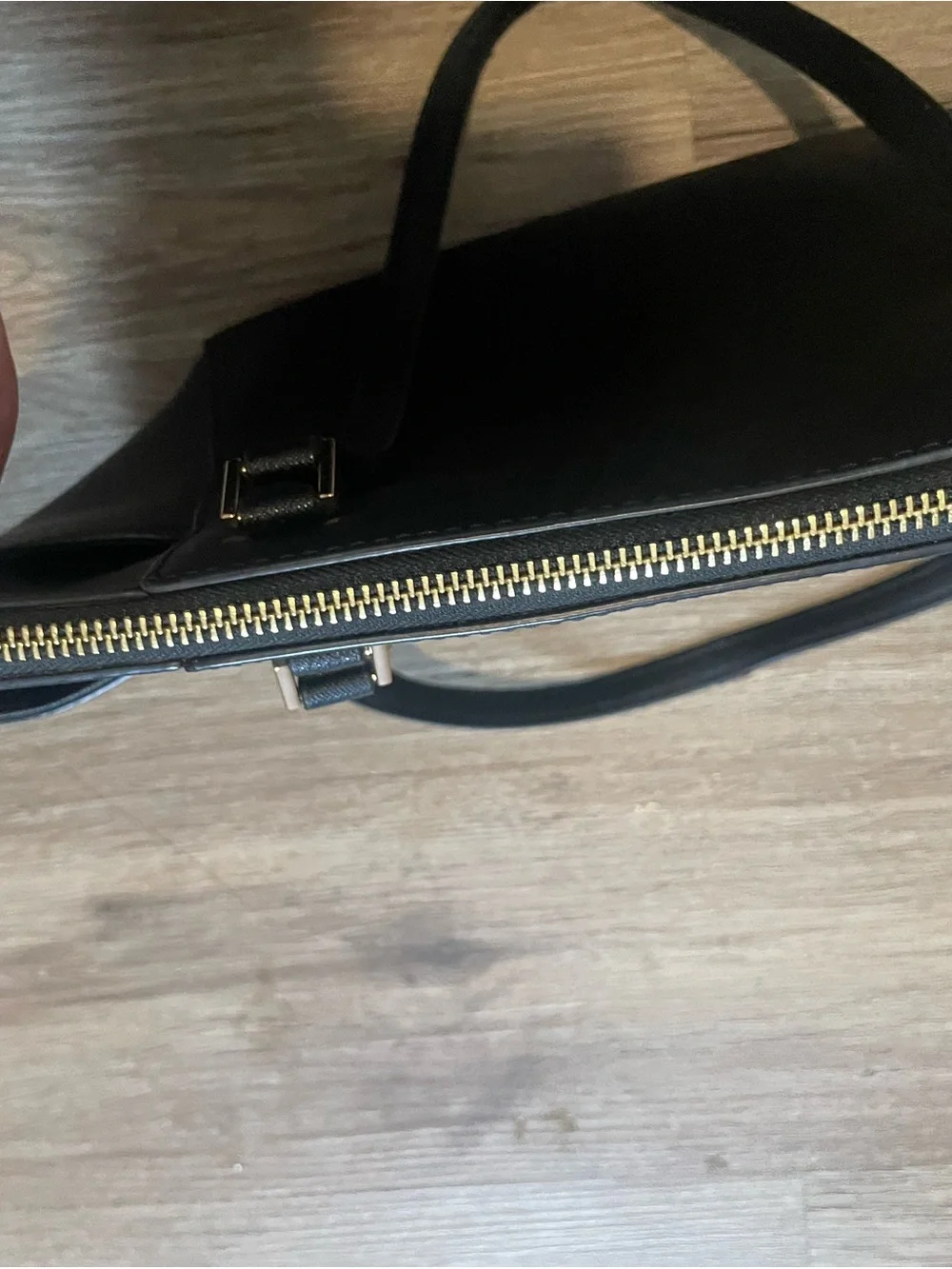 Michael Kors Black Saffiano Tote with Gold Accents